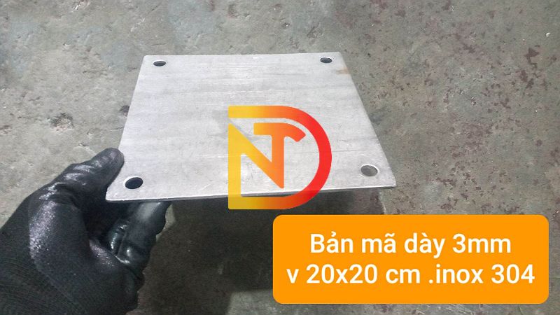 Thông số, quy cách của bản mã inox 304 phổ biến.